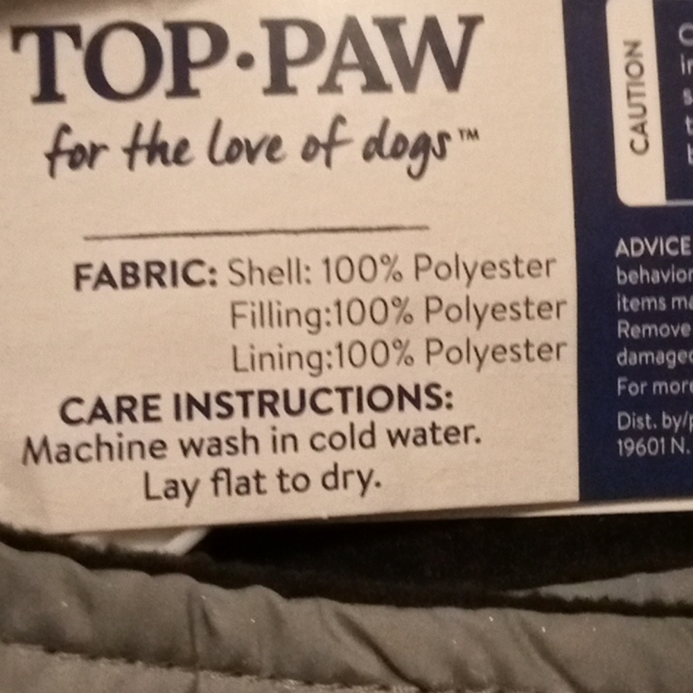 XS Top Paw Grey Dog Vest - Picture 7 of 7